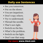 Spoken English Sentences everyday