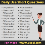 Short Questions in English