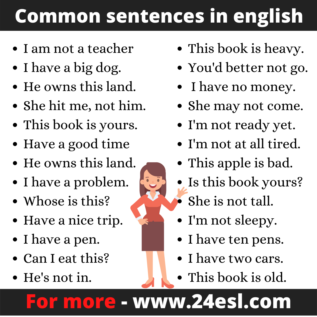 English sentences for beginners