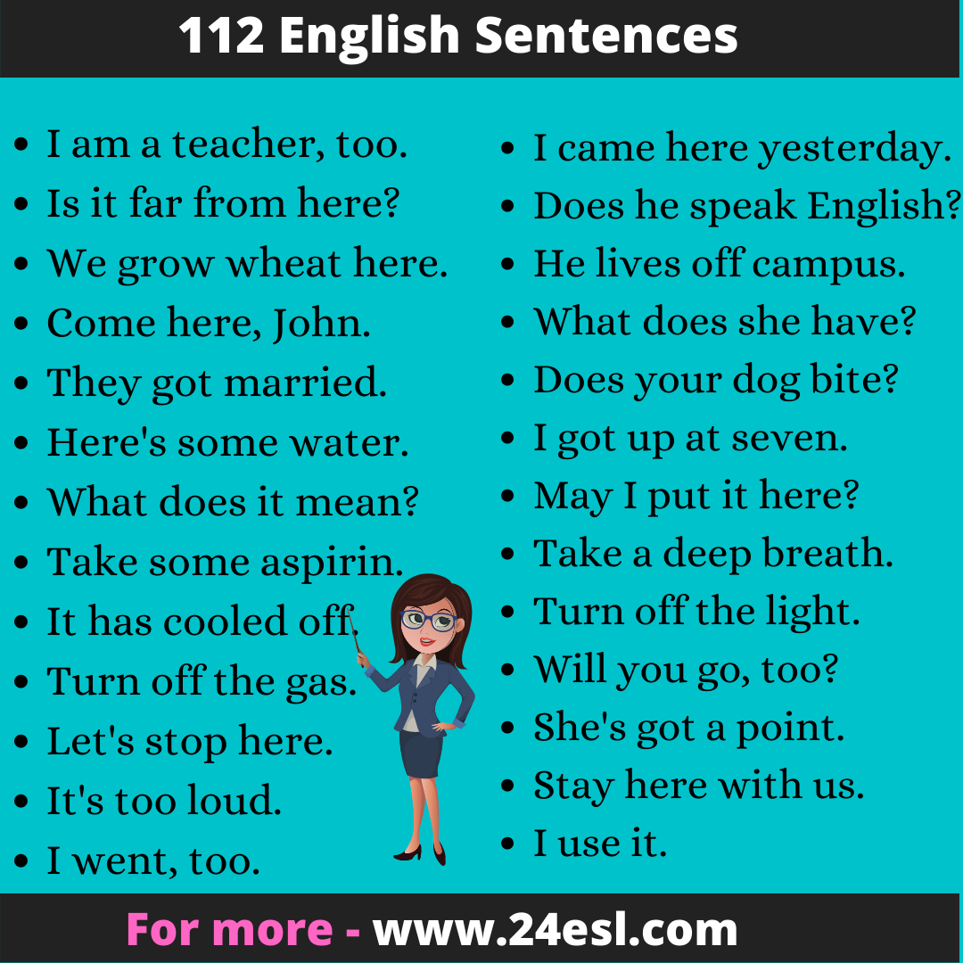 112 English Sentences