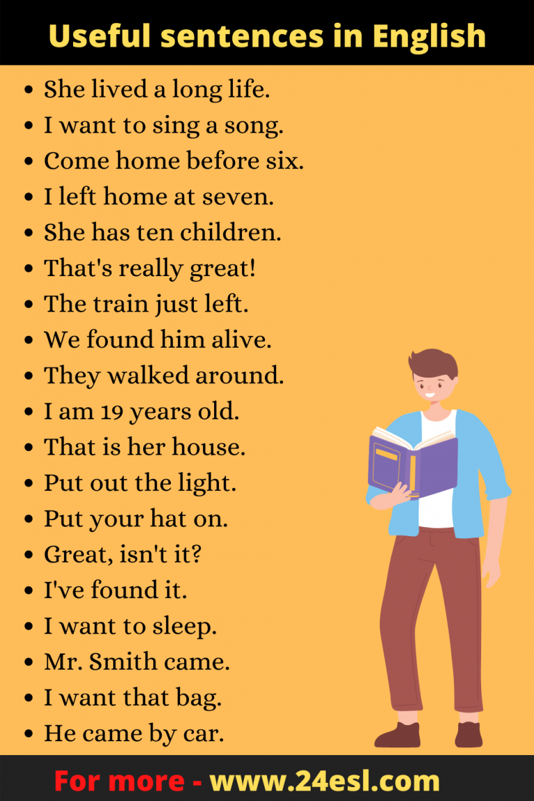 Useful sentences in English - 24esl.com