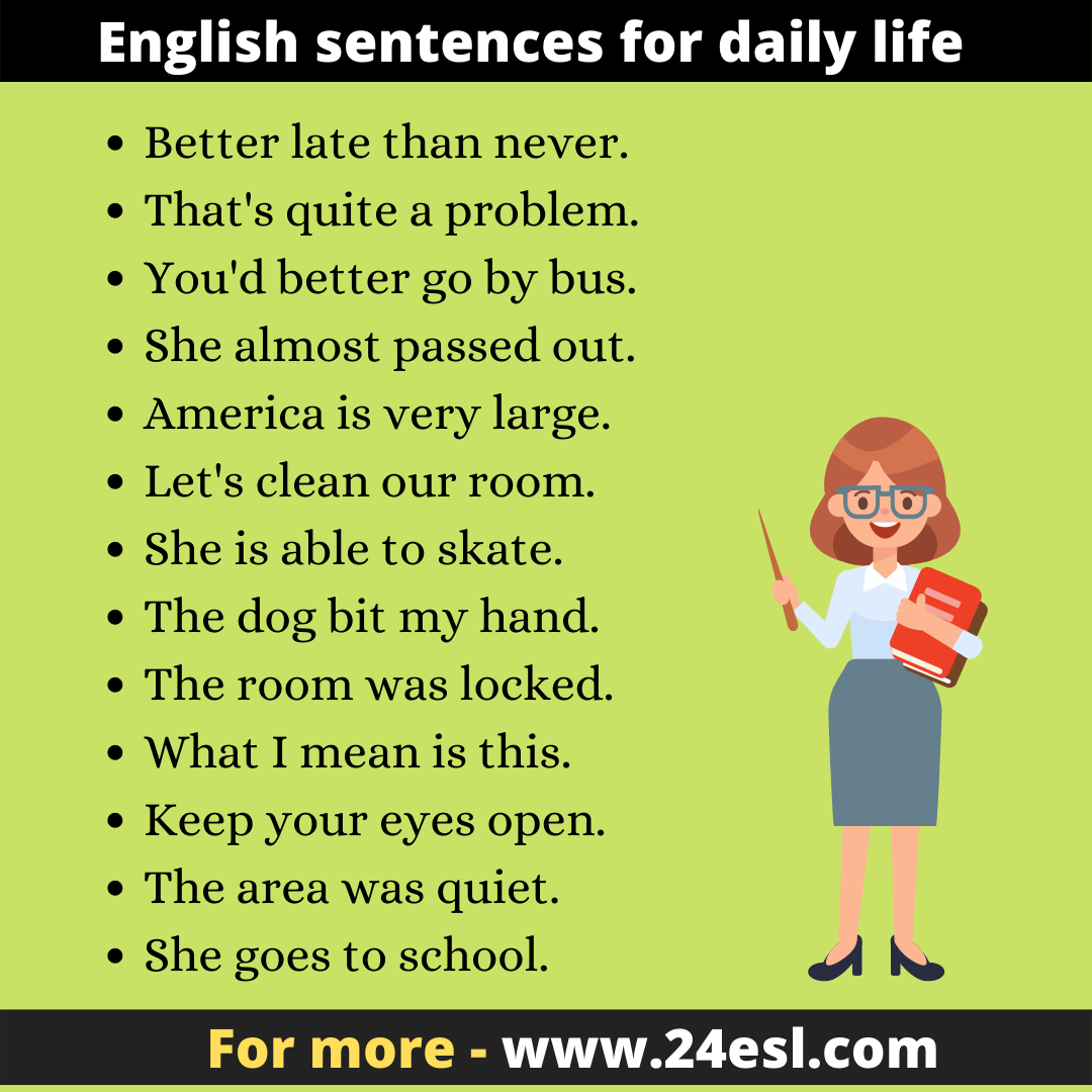 English sentences for daily life