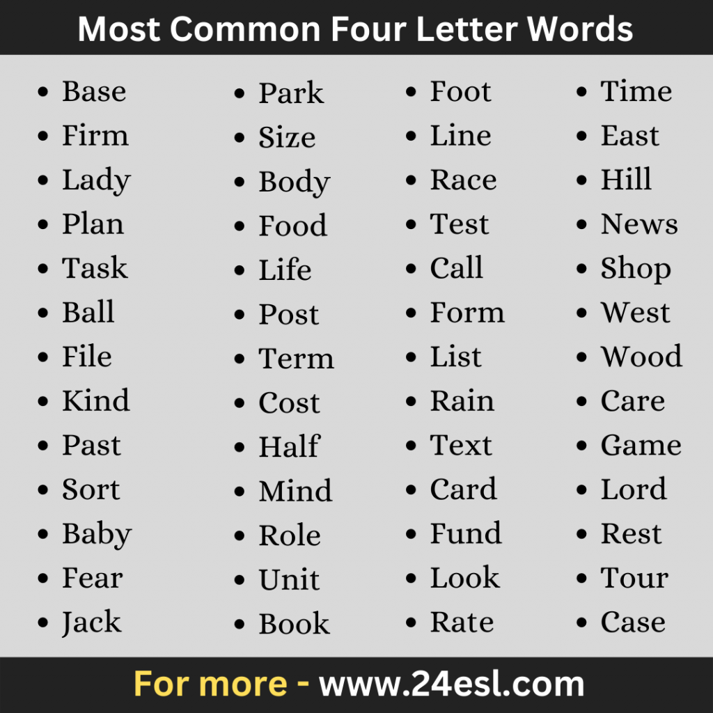 most-common-four-letter-words-24esl