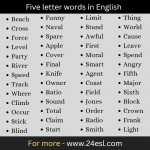 Five letter words in English