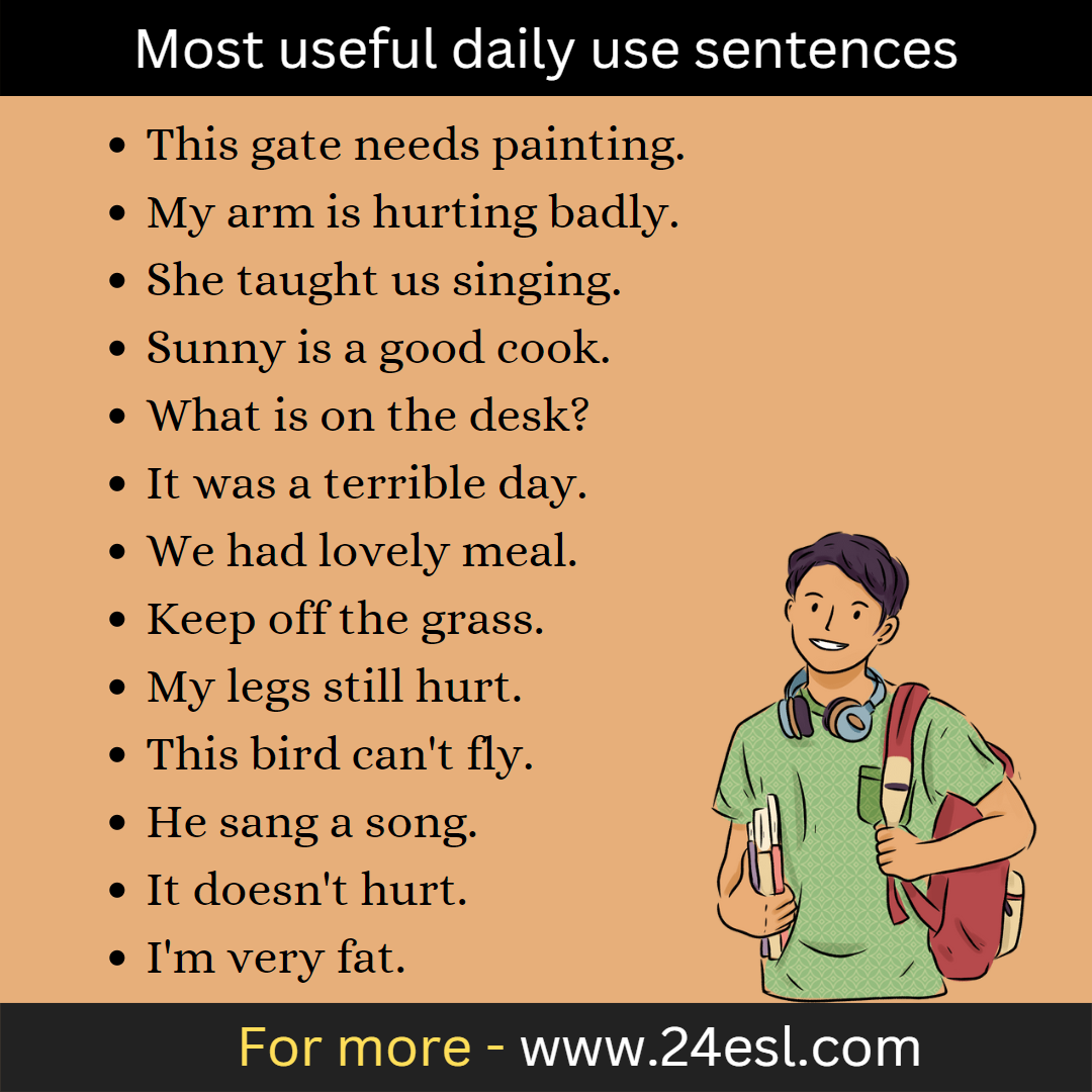 Most useful daily use sentences