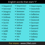 English words that start "I"