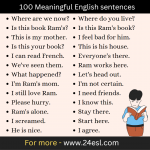 100 Meaningful English sentences