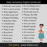 Daily necessary English sentences