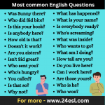 Most common English Questions