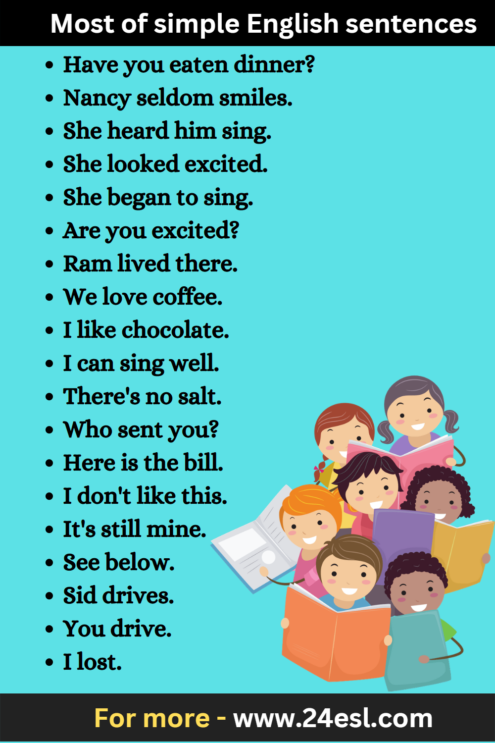 most-of-simple-english-sentences-24esl