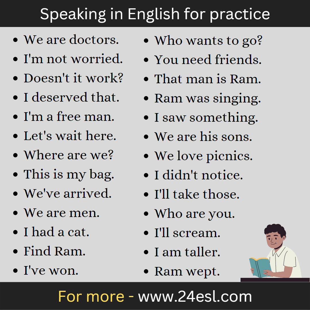 Speaking in English for practice