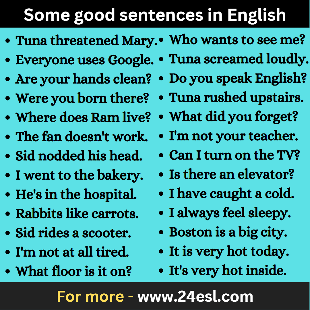 Some good sentence in English