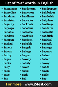 Writing Sa Examples List of